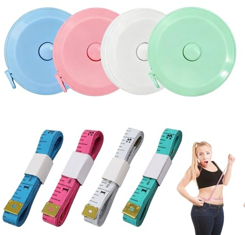 8 Pcs Measuring Tape Body,Dual Sided 60 Inch/1.5M Tape Measure Sewing,Fabric Measuring Tape for Body Measurement,Soft Retractable Tailors Masuring Tape for Sewing,Clothing,Measure Length,Waist,Chest
