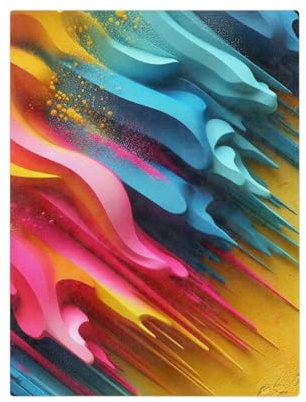 Cozy Velveteen Microfiber Blanket with Spray Paint Overspray Edge