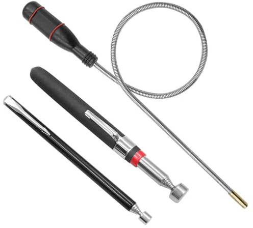 3PCS Telescopic Magnetic Pickup Tool Set, Includes Flexible Magnetic Pickup, Telescopic Magnetic Rod, Used for Retrieving Small Parts, Bolts, Metal Objects, and Automotive Components (1.5LB 3LB 5LB)