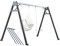 Potenza Kinderschaukel Verzinktes Schaukelgestell Metall Doppelschaukel für Kinder und Hängematte Gartenschaukel Schaukelgerüst Schaukelset mit Metallgestell 250x207 cm I Mit Bodenanker