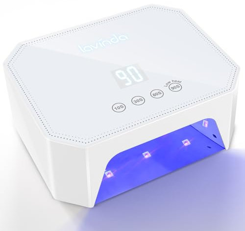 Lavinda 54W UV LED Nail Lamp for Gel Polish, UV Light for Gel Nail, White