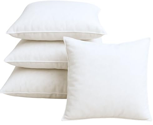 cuscini fiber Set 4 imbottitura Cuscini 45x45 cm, Morbida Made in Italy