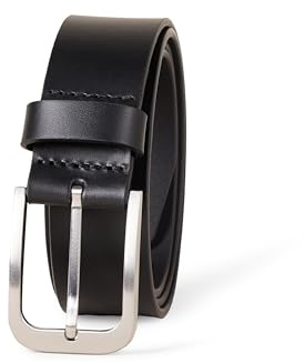Amazon Essentials Ceinture en Jean Classique Homme, Noir, 100