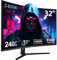 Z-Edge 32 Zoll Curved Gaming Monitor 240Hz 1ms MPRT Full HD LED Monitor, 16:9 1500R Curved Bildschirm, 280cd/m² Helligkeit, Freesync, DisplayPort 1.4 & HDMI 2.0