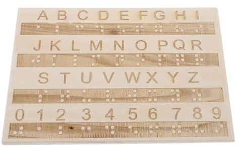 ifundom Pizarra de madera para personas con discapacidad visual