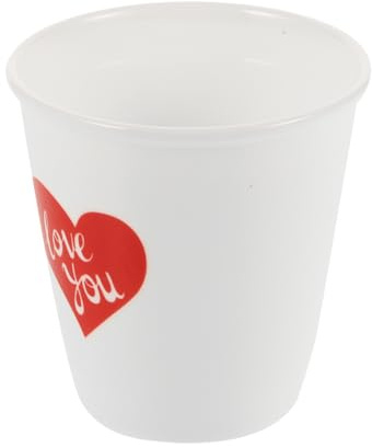 CHICAMPERA Taza de Cerámica sin Asa para Parejas Vaso de Porcelana con Diseño 200 Ml para Bodas San Valentín y Tazas de Café para