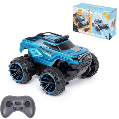 Amphibious RC Truck: 2.4GHz Waterproof All-Terrain Remote Control Car Buggy