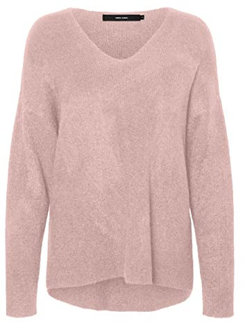 VERO MODA Strick Pullover V-Ausschnitt Langarm Sweater Knitted Jumper VMCREWLEFILE
