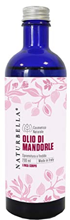 Gisa Wellness - Olio di Mandorle Dolci - [200ml] - 100% Naturale e Vegan - Ideale Per la Cura Della Pelle E Dei Capelli, Perfetto Per Adulti,Bambini e Donne In Gravidanza - Made in Italy
