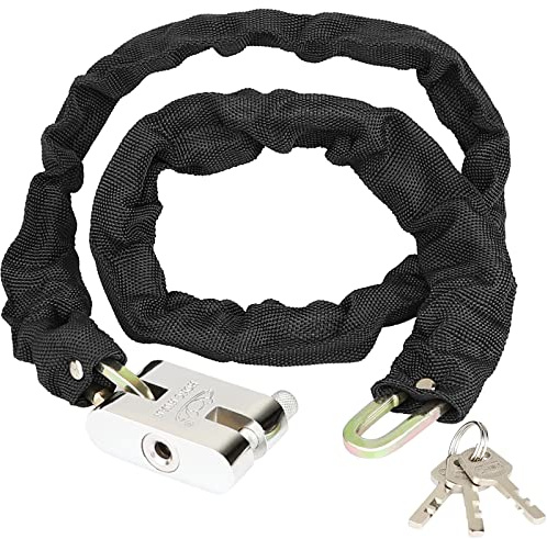 Diyife Heavy Duty Bike Lock - 1m Anti-Theft High Security Chain with 3 Keys, Weatherproof Padlock for Bicycle, Motorcycle, Scooter, Door, Gate, Fence
