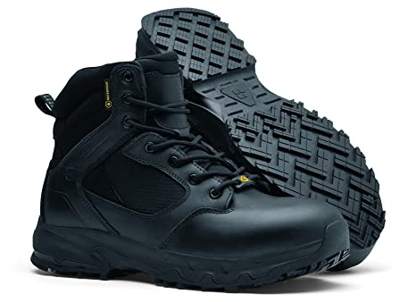 Shoes for Crews Defense Mid, Safety shoes CE certified 02 HRO WR SRC, Unisex boots with non-slip outsole, Waterproof Shoes for men and women