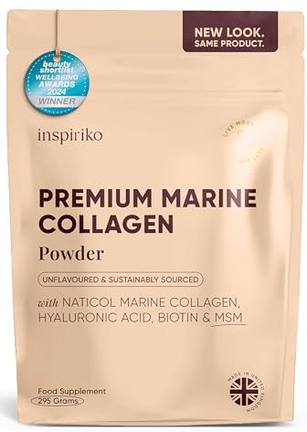 Marine Collagen Powder for Women - Marine Collagen with Hyaluronic Acid, Vitamin C, Biotin & MSM. Hydrolyzed Peptides Backed by 6 Clinical Studies, 30 Servings