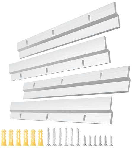 EFUTURETIME 2 Paire Barre de Fixation en Z pour Miroir Lourd, 30cm Cintre pour Tableau en Alliage d'Aluminium avec Vis pour Cadre Lourd, Tête de Lit, Panneau, Rack