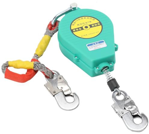 NICCOO Self Retracting Lifeline Fall Arrester Retractable Protection Load 330lbs for Fall Arrest Harness Device 7m