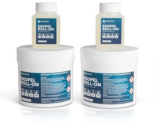 EKOPEL® 2K-Roll On Tile and Bath Paint RAL 9003 VOC-Free Odourless Easy to Use