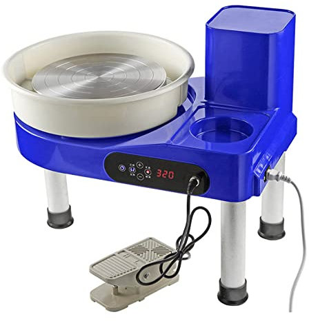 Tour de potier électrique 200 W, Roues de poterie en céramique, Machine de formage de poterie Robuste avec pédale et écran Tactile LCD, pour débutants, Outils d'argile à Faire soi-même, à la Maison,