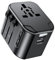 RoRoSkin Adaptador Enchufe Universal, Adaptador Enchufe de Viaje con 2USB-C,2USB-A y 1CA,Internacional para Alemania EE.UU. Reino Unido Francia España Japón Italia AUS más de 200 países