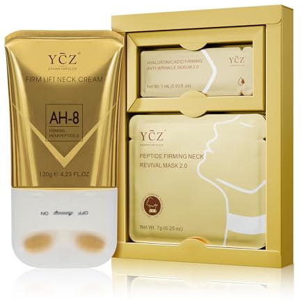 Ycz Neck Firming and Revitalising Set - Smoothes Fine Lines, Nurtures the Neck Area, Provides Deep Moisturising Skincare, Combats Wrinkles and Firms the Skin