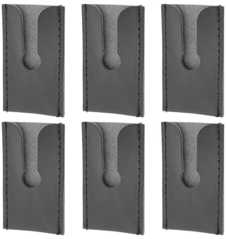 OSALADI 6Pcs Head Covers with PU Leather Case, Butterfly Closed Blade Protector for Men’S Grooming, Travel Safety Storage Accessories