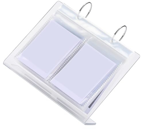 Healifty Album Photo Acrylique Transparent 4 Pouces Support Photo de Bureau Inclinable Vertical pour Affichage et Organisation Intérieur Mini Album de Voyage Pratique