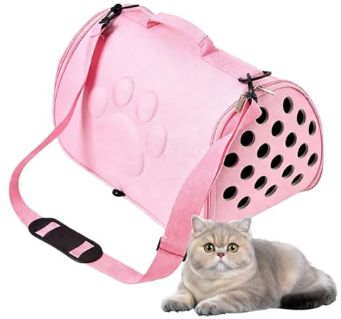 Katttransport utflykt med axelrem för husdjur | Lätt väska för valpar och små hundar för resor vandring utomhus flygplan camping pendling veterinär urban