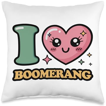 I Love Boomerang Throw Pillow