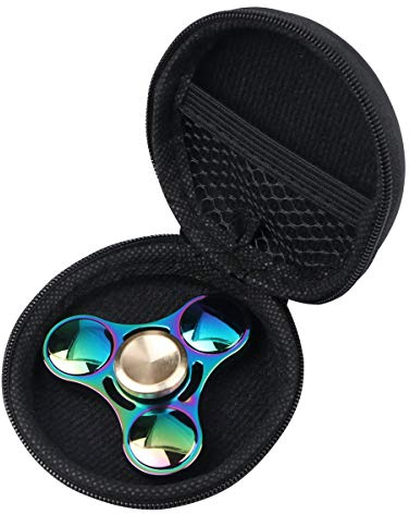 Mtele EDC Hand Spinner Metal Fidget ADHD Focus Toy Ultra Durable High Speed Anxiety Relief Toys,Rainbow Color