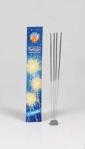 BORGONUOVO Candeline 2° misura scintille bastoncino luminoso pirotecnico stelline festa quantità a scelta (250 pezzi)