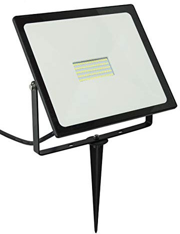 Trango LED Gartenstrahler 100 Watt IP65 Baustrahler 65-1003 Arbeitstrahler Teichstrahler Sicherheitstrahler Wandstrahler 3000K warm-weiß inkl. 3 Meter Zuleitung