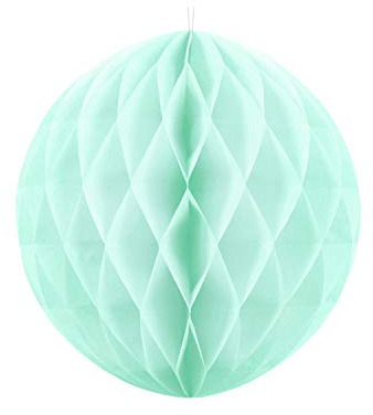 Palla a nido d'ape, 1 pezzo, Ø 30 cm, decorazione da soffitto Honeycombs (Mint)
