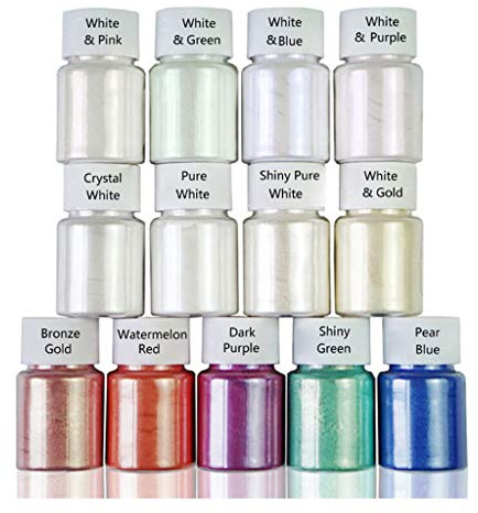 geneic 13 Colors Aurora Resin Dye Kit, Mica Powder Pigments for Epoxy Resin, Crystal Mud, Bath Bombs, Soap Making, Mineral Makeups, Jewelry Making, AB Effect Shifting Colors