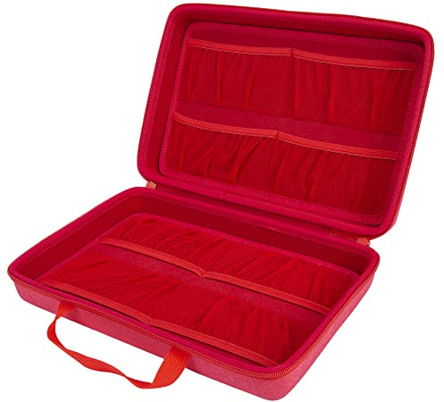 Aenllosi Tonies Figures Box Hard Carry Case for 16-20 Tonies Audio Characters,Not Include Characters, Case Only (Red)