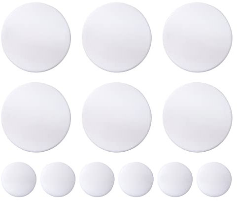 Door Stoppers Wall Protector, A Set Includes 6pcs 3.15 + 6pcs 1.57, Strong Self-Adhesive Door Handle Knob Bumper Guard Stopper Rubber Door Stops