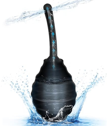 Klistier Dusche Birne 330ml, Doppeltes Anti-Rückfluss Anal-Duschset Mit 8-Loch-Düse, Vaginales Waschwerkzeug Aus Kochbarem Silikon, Wiederverwendbare Darmreinigungsflasche Für Frauen Und Männer