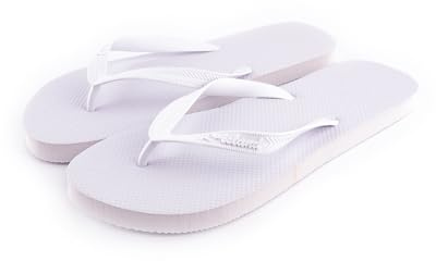 R-ISLAND Flip-Flop Sandales pour homme, chaussures à doigts, imperméables, parfaites pour la plage, la piscine, la maison en extérieur et en intérieur., blanc, 43 EU