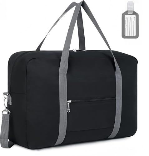 flintronic Ryanair Handgepäck, 40x20x25cm Handgepäck Tasche für Flugzeug, 20L Reisetasche Klein Faltbare mit Schultergurt, Wasserabweisendes Handgepäck für Reisende Damen Herren, mit Gepäckanhänger