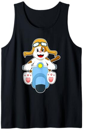 Perro Scooter Camiseta sin Mangas