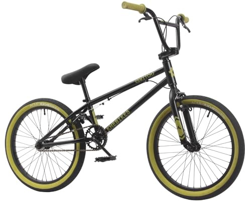 KHE Switch Bicicleta BMX de 20 pulgadas – 11,3 kg – Flatland Freestyle BMX Bike – Affix Rotor – 2025 – Oro o negro