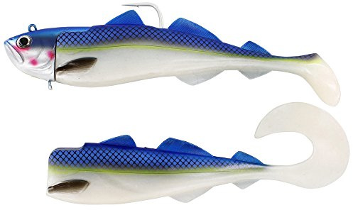 Westin Crazy Daisy 18cm 180g - Gummiköder zum Meeresangeln, Gummifisch für Dorsche & Heilbutts, Meeresköder zum Pilken & Jiggen, Farbe:Blue Pearl