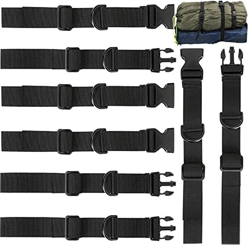 4-teiliger Rucksack-Brustgurt, Rutschfester, Verstellbarer Brustgurt mit verstellbarem Rucksack, Schnalle, Polypropylenschwarz zum Wandern und Joggen