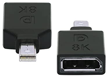 GINTOOYUN Displayport - Adattatore da femmina a mini Displayport maschio 8 K DP femmina a mini DP maschio adattatore audio e video per host desktop, laptop, monitor,ecc(Stile 3)