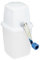 Relaxdays Tritaghiaccio Manuale per Granite, Tritura Ghiaccio con Manovella, Ice Crusher Cocktail e Drink, Bianco Blu, 24 x 12,5 x 16 cm