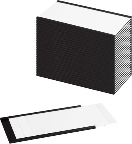 LLPT Etiquetas Magnéticas 26pcs 7CM x 13CM Soportes Magnéticos Para Etiquetas Soportes Magnéticos Para Tarjetas De Datos Con Películas Protectoras, para Estantes de Meta(MH53026)