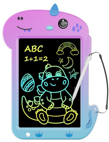 Electight Toddler Toys for 3+ Years Old Girls Boys Gifts, Dinosaur Toys Drawing Pad Birthday Presents, 8.8in LCD Writing Tablet Doodle Board for Kids Toy Gift,Paint,Game,Learn,Educate-Gradual Purple