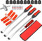 KAHEIGN 39Pcs Reifenheber Reifen Montiereisen Montierhebel Werkzeug Set, 3 Reifen Hebel Werkzeug Löffel, 3 Rad Felge Protektoren Tool Kits, Montierhebel Werkzeug Kit mit Felgenschützer Ventilkappen