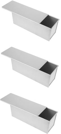 Cabilock 3 Moldes Para Pan Tostado Bandeja Para Hornear Con Tapa Bandeja Para Hornear Bandeja Para Hornear Bandeja Para Pan Con Tapa Bandeja Antiadherente Para Pan Molde Para