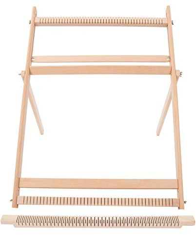 KIMISS Telar de Madera Ajustable para Tejer, Marco para Manta y Bufanda, Máquina de Costura DIY, Ideal para Principiantes, Herramienta de Tejido Manual
