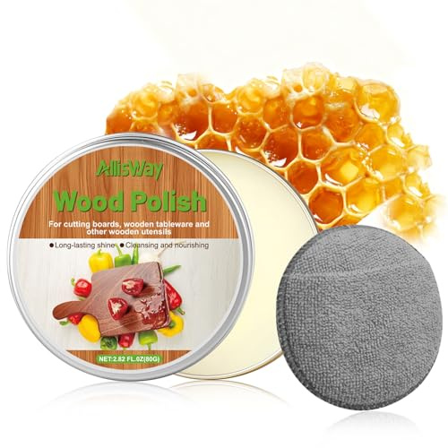 AllisWay Aceite para Tabla de Cortar, Aceite para Madera, Barniz Alimentario para Madera, Ingredientes Naturales, Incoloros e Inodoros, Adecuados para Tablas de Cortar de Vajilla en Madera y Otros