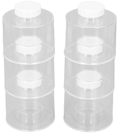 Domary 6 St Stapelbar Kryddkruka Transparenta Kryddbehållare för Kök Använd Plast 35CM Höjd