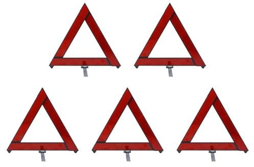 Varningstrianglar för bil Varningstriangel Bil Vikbart reflekterande stativ Natttrafiksäkerhet Stående Reflektorskylt(5PCS)